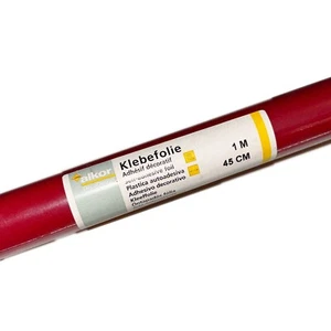 3x Alkor Velours Klebefolie Rot 45cm x 1m Rolle Selbstklebend Deko Möbel - Bild 1 von 6