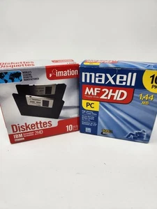 *READ DESCRIPTION* Imation Diskettes IBM Formatted 1.44MB Maxell Lot 2hd - Afbeelding 1 van 6