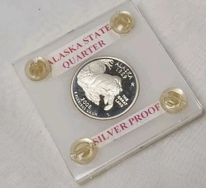 2008-S Proof Silver Alaska Washington State Quarter In Case Buffalo - Picture 1 of 11