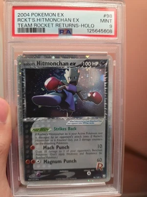 2004 POKEMON EX TEAM ROCKET RETURNS #98 ROCKET'S HITMONCHAN EX-HOLO PSA 9 - Image 1 of 2