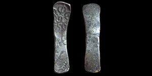 ⭐INDIA⭐. Ancient GANDHARA JANAPADA Authentic OLD 600 B.C Silver Coin Bent Bar.* - Picture 1 of 3