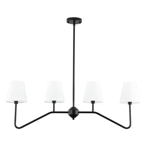 39" 4 Arms Kitchen Island Lighting,4 Lights Dining Room Chandelier,Black Body... - Picture 1 of 8