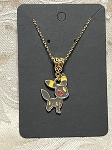 Japanese Anime Umbreon Cartoon Video Game Enamel Drop Dangle Adorable Necklace - Picture 1 of 2