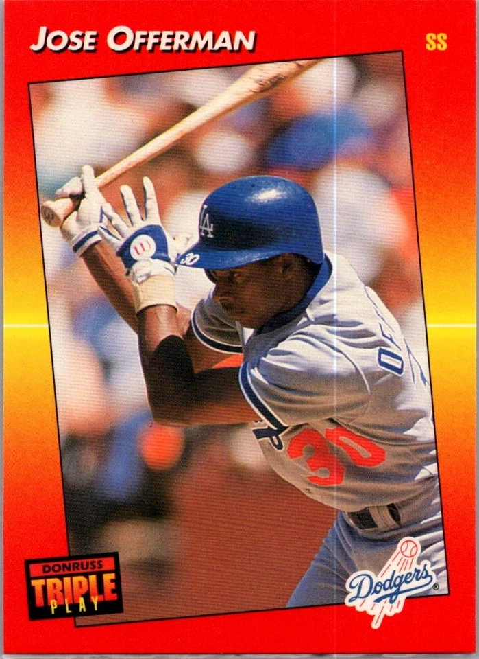 1992 Triple Play Jose Offerman #153 Los Angeles Dodgers - Image 1 of 2