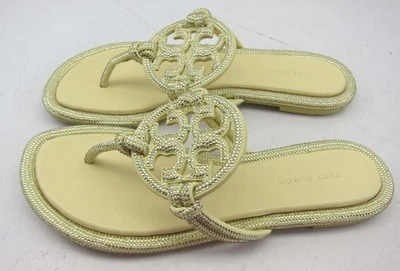 Nueva Sandalia Anudada Tory Burch 6.5 Miller Pave Cuero Sol Mate Sin Caja Mujer 6-1/2 Foto 1 de 4