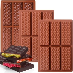 1-3 piezas Nuevo Molde de Barra de Chocolate Profundo para Moldes de Barra de Caramelo Moldes de Chocolate 6 Cavidades - Imagen 1 de 6