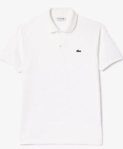 Polo LACOSTE Uomo Classic Fit Maniche Corte Cotone Bianco - Imagen 1 de 5