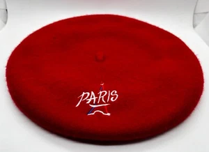 Paris Baskenmütze Mütze Erwachsene Einheitsgröße rot 95 % Wolle - Bild 1 von 4