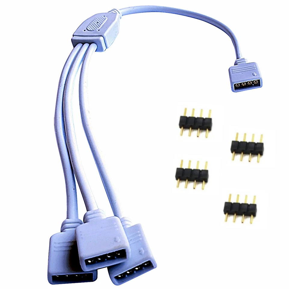LED Strisce RGB 3er Y Cavo Connessione Adattatore Cavo di Prolunga Ripartitore - Immagine 1 di 1