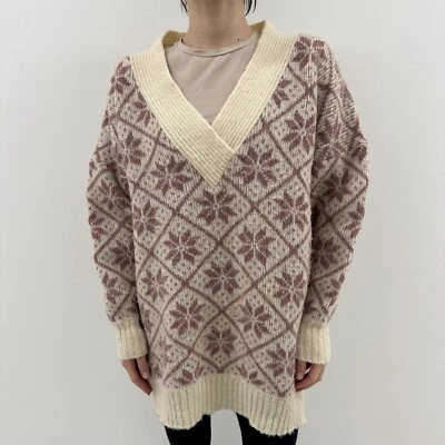 Vintage Hilda Ltd Sweater Womens Wool Icelandic Fair Isle Bloke Retro size S - Image 1 of 4