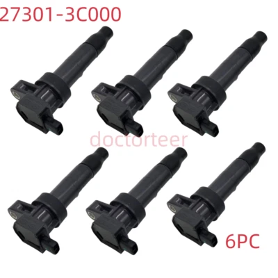 6PC Ignition Coil For 06-15 Hyundai Azera Kia Borrego 3.3L 3.5L 3.8L 273013C000 - Imagem 1 de 4