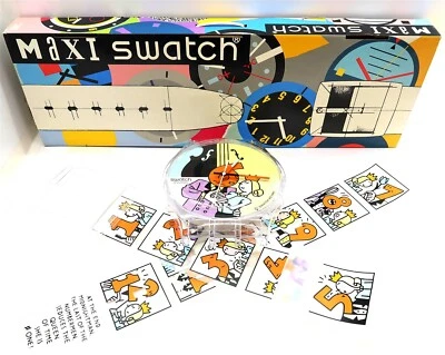 NUEVO Enorme Reloj Swatch DIA ANIMADO MAXI 1998 MGK269 NUEVO EN CAJA NOS 83" Alto Foto 1 de 4
