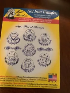 floral Teacups 3897 Aunt Martha's hot iron transfers - Picture 1 of 1