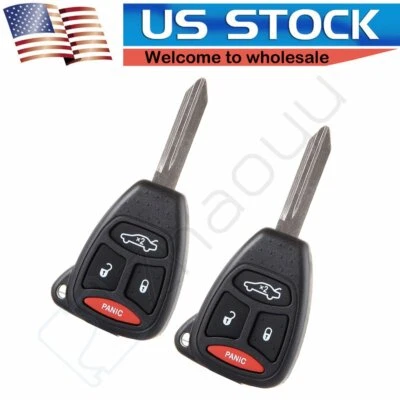 2 para Jeep Grand Cherokee Dodge Charger 2005 2006 llave carcasa control remoto 4 botones Foto 1 de 4