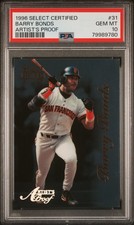 PSA 10 Pop 1 Select Certified Edition Artist's Proof /500 Barry Bonds #31 1996