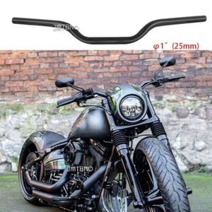 Barras de arrastre negras para manillar de 1" 25 mm para motocicleta Harley Suzuki Honda Yamaha - Imagen 1 de 8