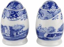 Spode Blue Italian Collection Salt and Pepper Shakers Set, 3 Inch - Blue White