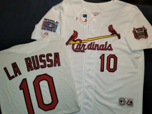 11025 St Louis Cardinals TONY LaRUSSA 2006 World Series Baseball Jersey WHITE - Picture 1 of 1