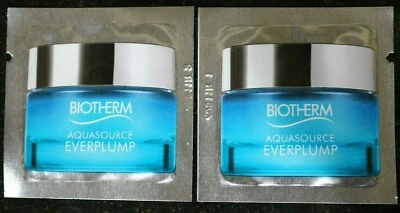 Lot 2 Biotherm Aquasoursce Everlump Moisturizer. France. Sample 2 x 1 ml. New - Image 1 of 3