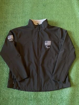 Paralympics Port Authority Black Zip Up Jacket Windbreaker Coat Rare Size Large - Image 1 of 4