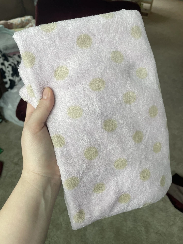 Manta de lana amorosa Bean Sprout rosa bronceado marrón lunares bebé niña Walmart Foto 1 de 4