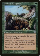 Nimble Mongoose Odyssey NM Green Uncommon MAGIC THE GATHERING CARD ABUGames