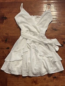 Francesca's Miami White Textured Dress Sz XS Boutique NWT $56 Fast Ship - Picture 1 of 6