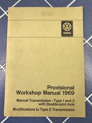 De colección 1968 VW Programa Provisional Taller Transmisión Manual Bug Bus Tipo 3 Foto 1 de 4