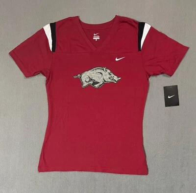 Camiseta deportiva Nike Arkansas Razorbacks NCAA de colección para jóvenes niñas cuello en V XL NUEVA CON ETIQUETAS Foto 1 de 4