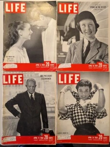 4-APRIL Full Month 1950 LIFE Mags -Eisenhower-Iris Mann-David Cole-Blouses - Bild 1 von 2