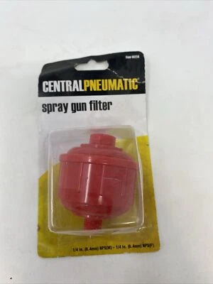 Disposable Inline Spray Gun Filter 1/4” Central Pneumatic 88224 - Image 1 of 3