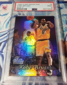 PSA 9 MINT 1998 FLAIR SHOWCASE PASSION ROW 2 HOLOFOIL KOBE BRYANT NO.2 *LAKERS*