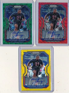 ANFERNEE JENNINGS - 2020 7pc Prizm x3 w/ Gold /10 & Cracked Ice Optic Ticket - Picture 1 of 4