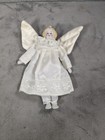 Vintage Porcelain Shabby Chic Angel Christmas Ornament with Clothes