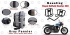 Grey "Military Pannier Bag Pair With Mount Rail" Fit For Royal Enfield Hunter350