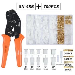 700Pcs Motorcycle Car Electrical 2.8mm 2/3/4/6/9 Pin Wire Auto Connectors Set - Picture 1 of 14