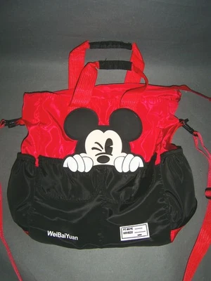 Micky Maus Tasche Umhängetasche rot schwarz Kopf Mickey Mouse - Bild 1 von 4