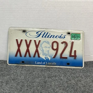 Targa Vintage Illinois 12x6 Terra di Lincoln - Tag 2011 Sticker - XXX 924 - Foto 1 di 17