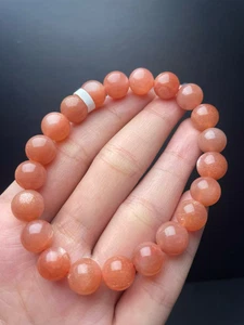 7mm Natural Sunstone Bead Bracelet Reiki Crystal Quartz Healing Decorate 1pc - Picture 1 of 6