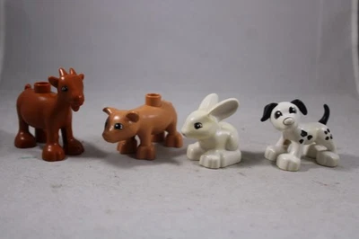 Lot Of 4 Lego Duplo Animal Figures Dog Bunny Pig Goat  Lot - Image 1 of 4
