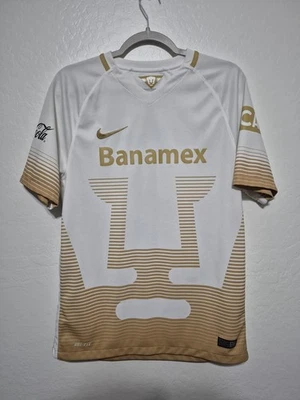 2015/16 Nike UNAM Pumas "Luis Fuentes" Soccer Jersey - M - White/Gold Official - Image 1 of 4