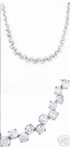 10.0ctw Diamond Necklace 14K White Gold - Picture 1 of 1