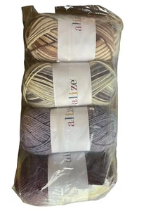 Azile 4 pack Knitting Yarn 50 gram 76% superwash wool 20% Polyamide - Picture 1 of 2