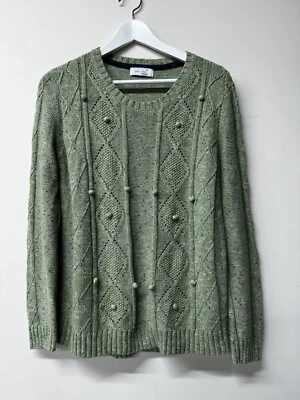 Women’s Per Una Jumper Size 12 Pistachio Green Knit Excellent Condition — 第 1/4 张图片