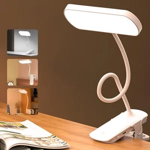 LED Desk Lamp with Clamp 3 Color Modes Touch Control Eye Protection Clip Light - Picture 1 of 7