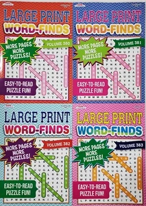 4 New Large Print Word-Finds Puzzle Books Kappa Games Vol #380-383 ~ Search,Hunt - Picture 1 of 7
