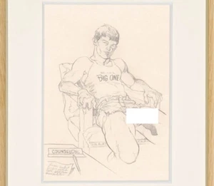 Nude Vintage Drawing Nude Sketch American Art Erotic Gay Harry Bush Tom Finland - Picture 1 of 2
