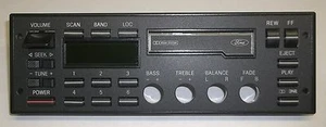 Ford 87-95 EPC AM-FM Premium Cassette No Clock Green Display Faceplate 18K863-AA - Picture 1 of 2