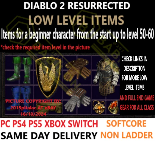 LOW LV UNIQ ITEMS NON LADDER ✅PC PS4 PS5 XBOX SWITCH✅ DIABLO 2 RESURRECTED D2R - Image 1 of 1