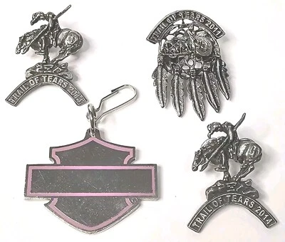 Prendedores de peltre Trail of Tears 2011 y 2014 de colección y Harley Charm 2009 Foto 1 de 4